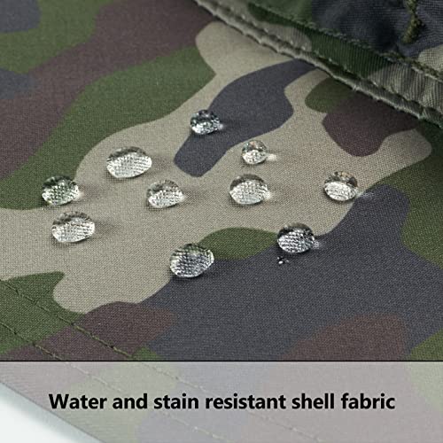 BASSDASH UPF 50+ Sun Fishing Hat Water Resistant with Detachable Neck Flap - color: Army Green Camo