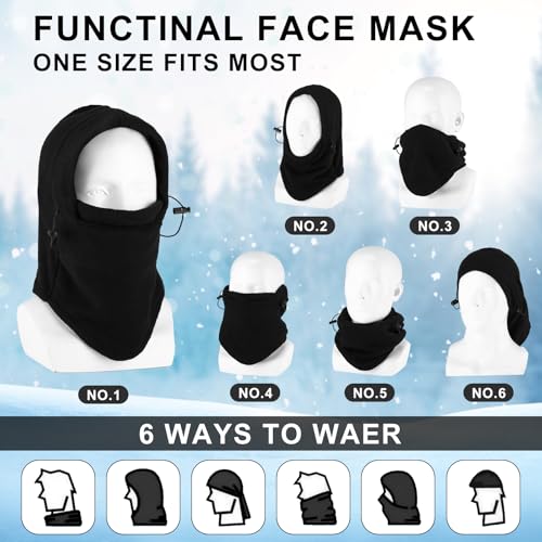 Frienda 8 Pcs Balaclava Ski Mask Fleece - color: Bright Colors