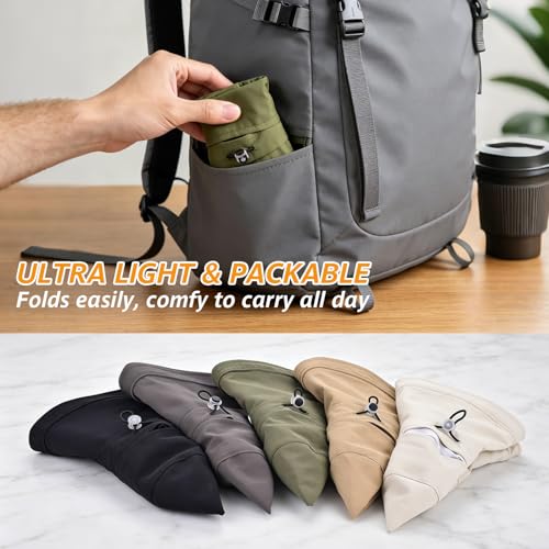Women's UPF 50+ Waterproof Wide Brim Sun Bucket Hat with Ponytail Hole - color: Beige