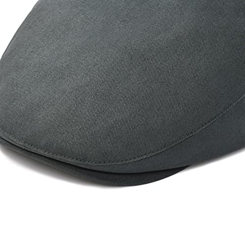 STARANCE Men Thin Cotton Gatsby Newsboy Cap - color: Dark Grey, size: 7 1/4