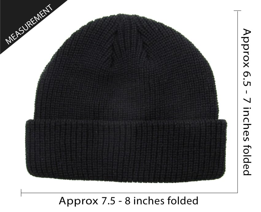 Fisherman Short Beanie Leon Roll up Trawler Classic Skullcap Hipster Beanie Warm Winter Hats Acrylic Ribbed Knit Cuff Daily - color: 1. Black Fisherman Beanie