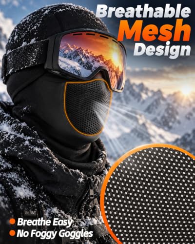 Balaclava Ski Face Mask for Men Women-Breathable Winter Cold Weather Gear Thermal Shiesty for Skiing Motorcycle Outdoor Work - color: Grey