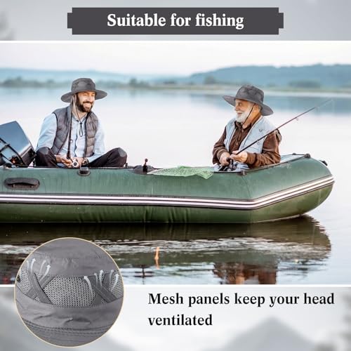 Xtinmee 10 Pcs Bucket Hat Safari Hat - color: Dark Gray, style: Mesh a Style