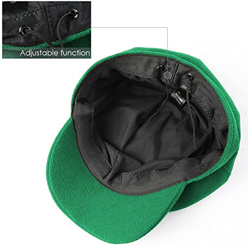 Sumolux Women Beret Newsboy Hat French Cap Classic Winter - color: Green