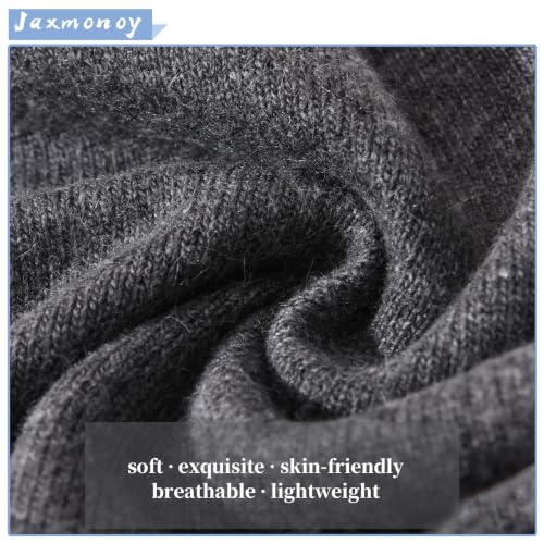 jaxmonoy Slouchy Knit Beanies Winter Hats for Women Men Soft Warm Reversible Slouch Cuffed Skull Knitted Beanie Cap - color: Dark Grey