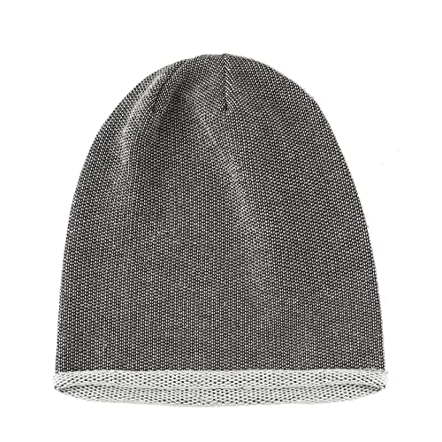 Slouchy Beanie Long Baggy Hat Lightweight Skull Cap for Men Women Unisex - color: A-black&white