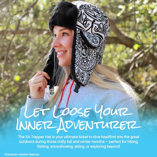 S A Soul of Adventure Winter Hat for Men & Women | Ushanka Russian Hat | Faux Fur Hat with Ear Flap - color: American Flag