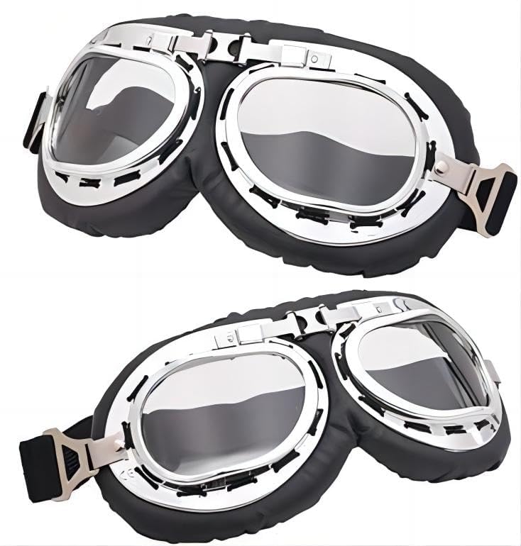 Aviator Hat Pilot Goggles Fur Ear Flaps Trooper Trapper Pilot Cap for Men Women - color: Navy