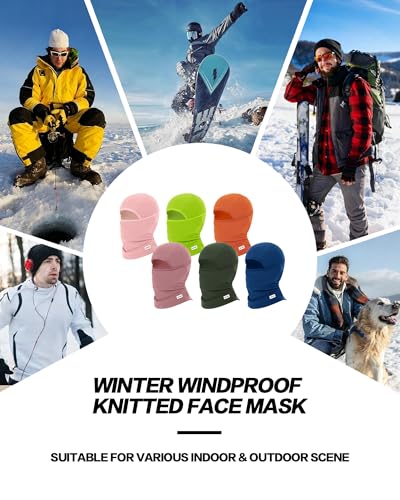 Winter Balaclava Ski Mask Warm and Fleece Full Face Cover for Men Women Cold Weather Skiing Motorcycle Neck Warmer - color: Black+rose Pink