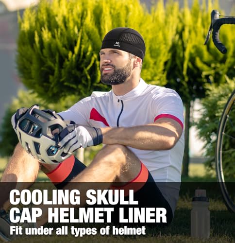 MELASA Cooling Breathable Sweat-Wicking Skull Cap for Cycling & Hard Hat