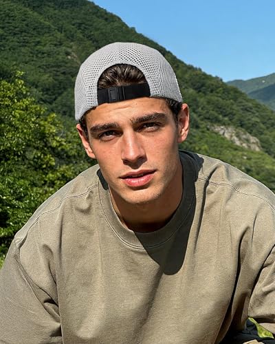 Clakllie Quick Dry 5 Panel Running Hat Breathable Mesh Hat Two-Tone Short Brim Hats Lightweight Baseball Cap Summer Sport Cap - color: S-asbh02-light Gray
