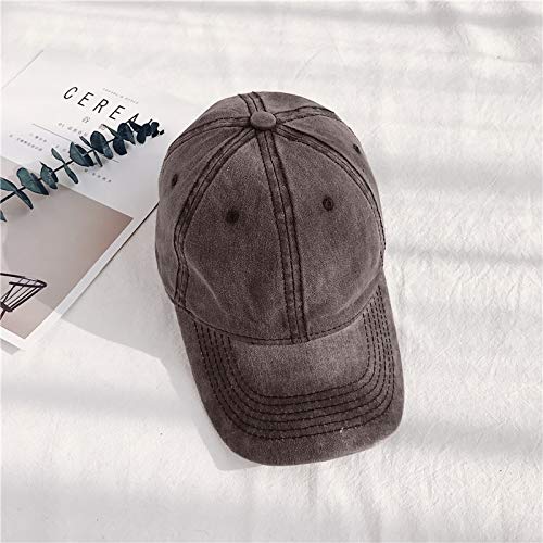 HH HOFNEN Baseball Cap Washed Cotton Unstructured Vintage Hat for Men Women - color: #1 Coffee