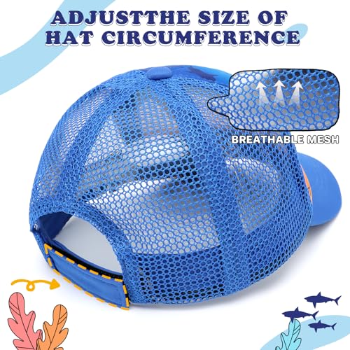 Duoyeree Toddler Baseball Hat, Dinosaur Mesh Adjustable for 0-8T Kids - color: 1d-p-gradient Shark, size: 1-3T