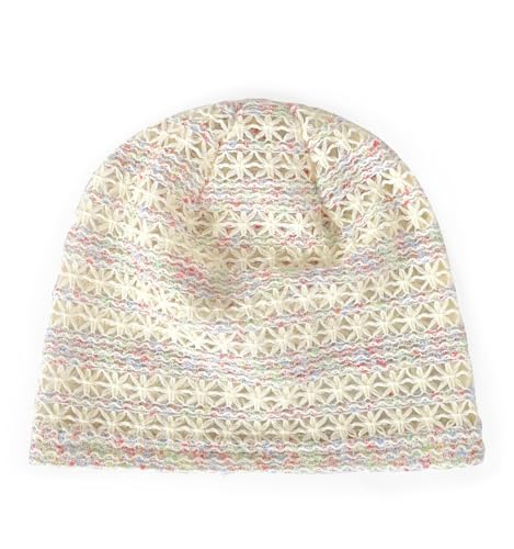 XYIYI Womens Chemo Headwear Hats Cotton Slouchy Beanie Cap Scarf - color: 2pc Lace Mesh Black Beige