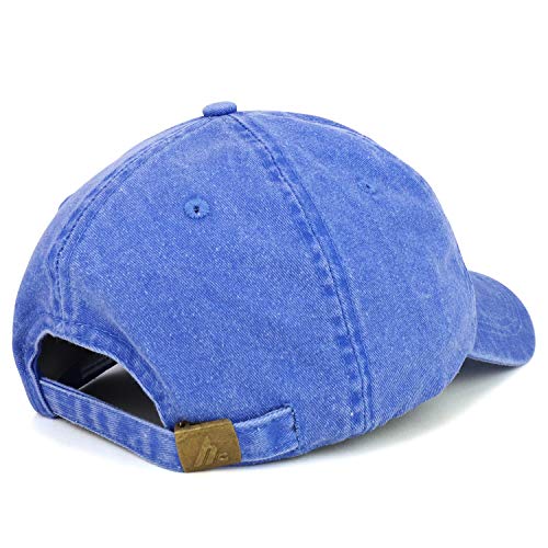 Trendy Apparel Shop Bee Embroidered Washed Cotton Adjustable Cap - color: Royal