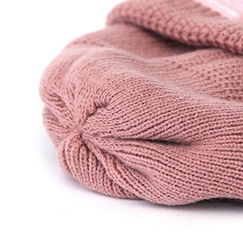 UNDERCONTROL Winter Trawler Fisherman Beanie Men Women Unisex Stylish Plain Docker Skull Hat Roll up Watch Cap Color Pack - color: Pink
