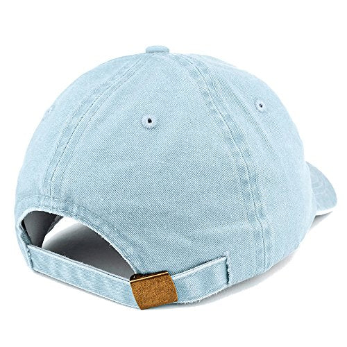 Trendy Apparel Shop Low Profile Unstructured Pigment Dyed Cotton Twill Baseball Cap - color: Light Blue