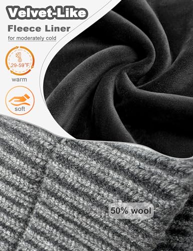 Fleece Lined Wool Short Fisherman Beanie Men Women Cuff Winter Hat - color: 1pc-light Gray
