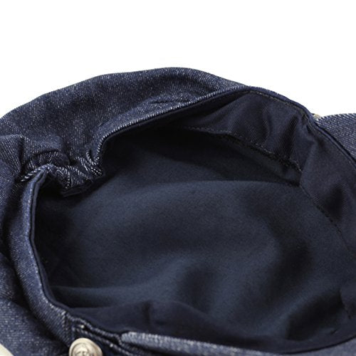 The Hat Depot 100% Cotton Greek Fisherman's Cap (L/XL, Dk. Denim)