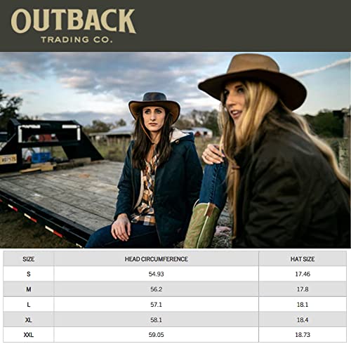 Outback Trading 13216 Unisex Roswell UPF 50 Water-Resistant Wire Brim Western-Style Wool Hat - color: Bone, size: Large