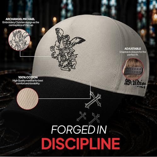 SAINT KAIZEN Adjustable Baseball Cap for Men- Faith-Inspired - color: Cream