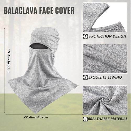 SATINIOR 3 Pcs Summer Balaclava - color: Hemp Gray Color