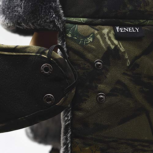 Camouflage Winter Bomber Trapper Hats Ushanka -Men Women Russian Trooper Ear Flaps Ski Snow Cold Weather Fur Mens Caps - color: Camouflage - Yellow