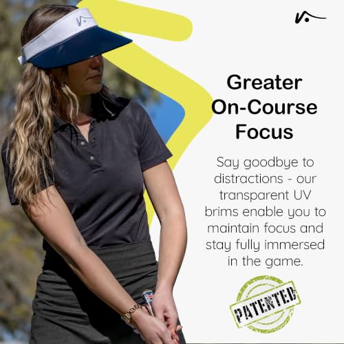 VISTO Transparent Brim Wide Brim Visor for Women - Obstruction Free Visibility, No Glare & Complete UV Sun Protection - color: White