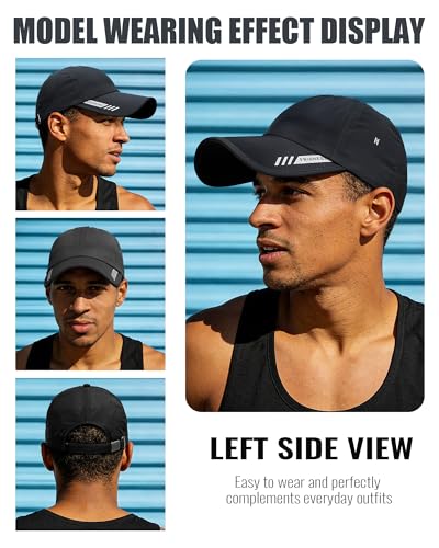 Croogo Quick Dry Running Hat Sun UPF 50+ Lightweight Baseball Cap for Men - color: Pink