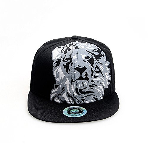 RIOREX Hip hop caps Fashion Animal Embroidery Baseball Cap for Men Adjustable Leather Belt Strapback Baseball Cap - color: Black-1