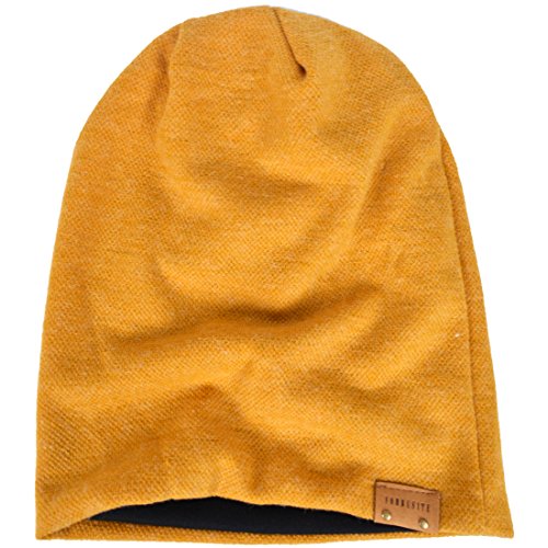 Mens Slouchy Beanie Oversize Knit Skull Cap Long Baggy Hat - color: 010bginger