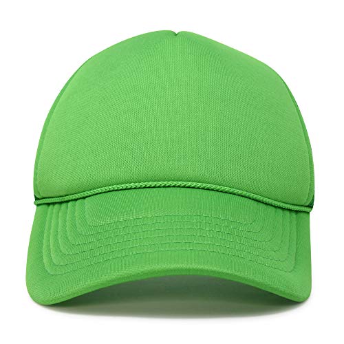 DALIX Solid Blank Trucker Hats Caps 2 Pack - color: Kelly Green