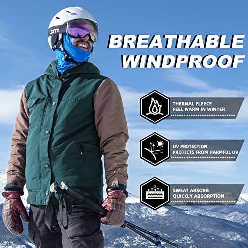 ROCKBROS Windproof Thermal Balaclava Ski Mask for Men and Women Cycling - color: Blue