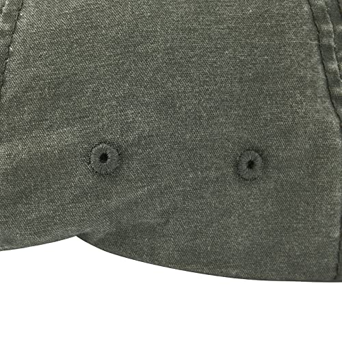 VOBOOM Cotton Washing Flat Cap Cabbie Hat Gatsby Ivy Irish Hunting Newsboy - color: Washed Army Green