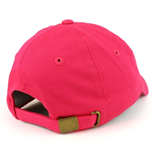 Trendy Apparel Shop Plain Unstructured Relaxed Style Dad Hat - color: Hot Pink