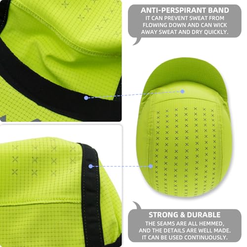 YKYWBIKE Cycling Cap for Men & Women,Sun Protection Cycling Hat Under Cycling Helmet,Cooling Helmet Liner with Sun Visor - color: Yellow