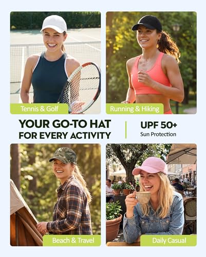American Trends Women's Cotton Baseball Cap Soft Unstructured Plain Dad Hat - color: Green