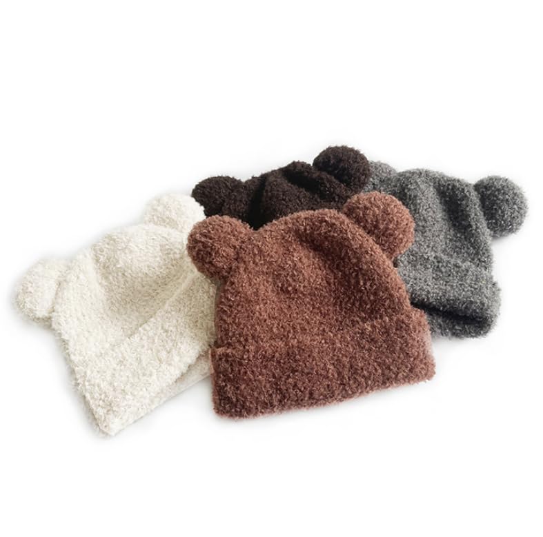 WITHMOONS Womens Beanie Hat with Double Pom Pom - Winter Hats Skull Cap YZ50234 - color: White