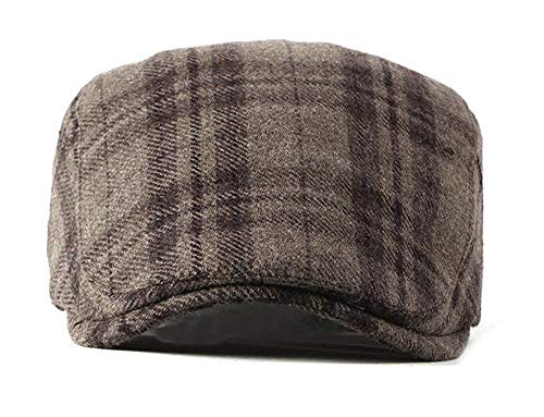 2 Pack Men's Cotton Flat Cap Ivy Gatsby Newsboy Hat - color: G