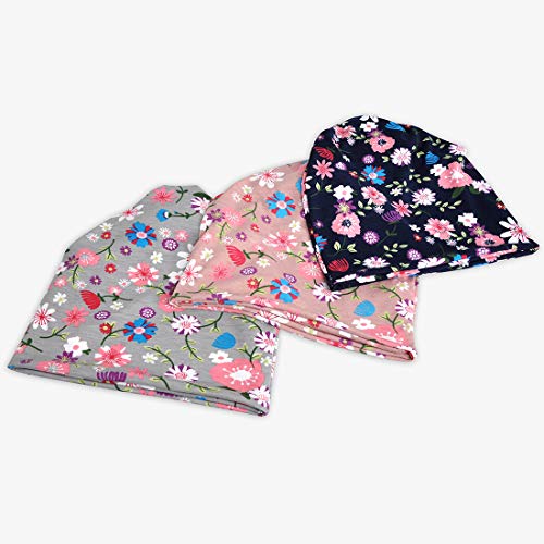 Ababalaya Womens Cotton Summer Beanie Chemo Headwear Sleep Cap - color: C-1414pack