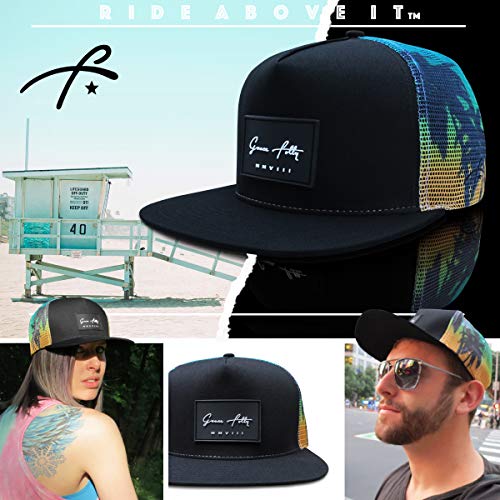 Grace Folly Trucker Hat for Men & Women. Snapback Mesh Caps - color: Palm Beach