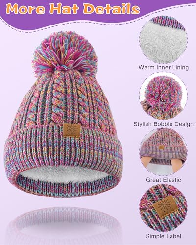 Toddle Winter Hat - Knit Toddle Beanie Kids Beanie Kids Winter Hat Girls - color: Red