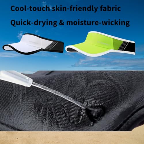 Cooling Sports Sun Visor Hat for Men & Women - color: Grey - B