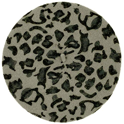Classic Winter 100% Wool Warm French Art Basque Beret Tam Beanie Hat Cap - color: Leopard Gray