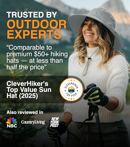 GearTOP Safari Hat for Men Sun Hats for Women UV Protection UPF 50+ Fishing, Gardening, Hiking Hat (22-23 1/2") - color: Light Grey Standard 1 Pack