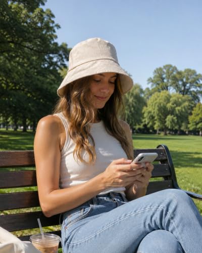 Zylioo XXL Linen Bucket Hat for Big Heads, Summer Travel Sun Hat - color: Dark Gray, size: XX-Large-3X-Large