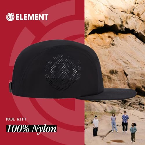 Element Unisex Adult Element Camper Hat, Adult Strapback with Slight Curved Brim - color: Black