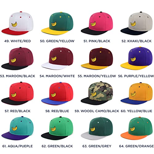JPAK Banana Fruit Hip-Hop Snapback Hat Embroidered Baseball Cap Monkey - color: 02. Light Grey