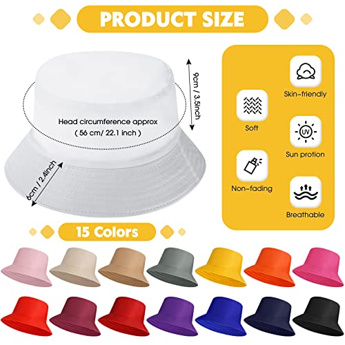 Haysandy Bulk Bucket Hats for Summer Camps Sun Protection Quick Dry Fishing Hats for Teams and Group Events - color: Multicolor