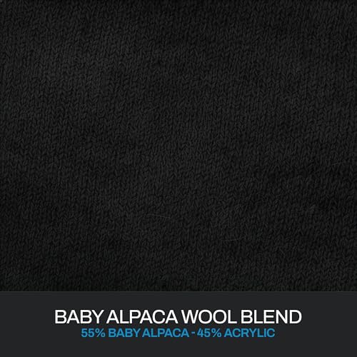 Avantic Baby Alpaca Wool Cuffed Beanie for Men & Women - Double-Layered Winter Hat for Skiing & Snowboarding